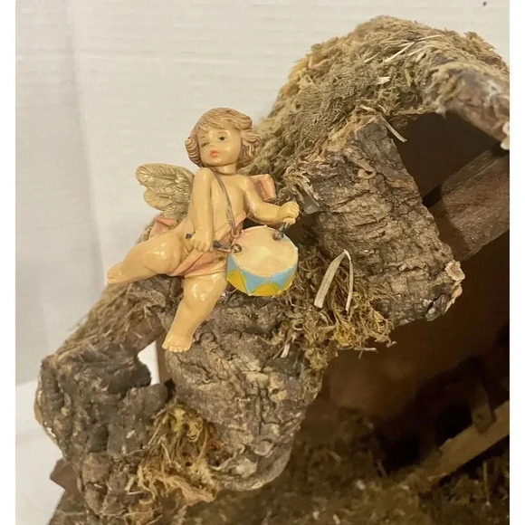 Fontanini Nativity Scene Set With Musical Water Wheel Vintage 1990s Italy Rare - Picture 9 of 12